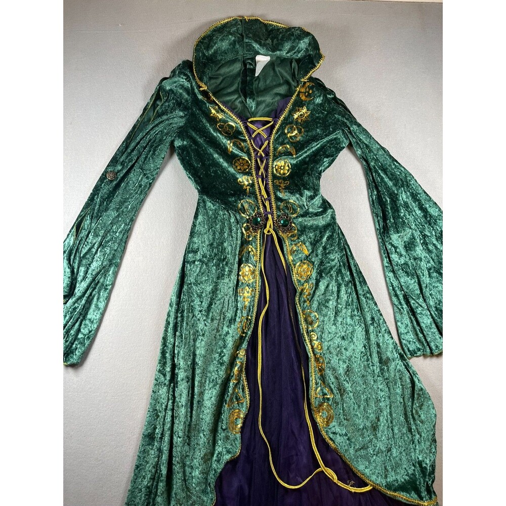 Small hocus pocus green velvet dress Spirit Halloween Winnie Sanderson